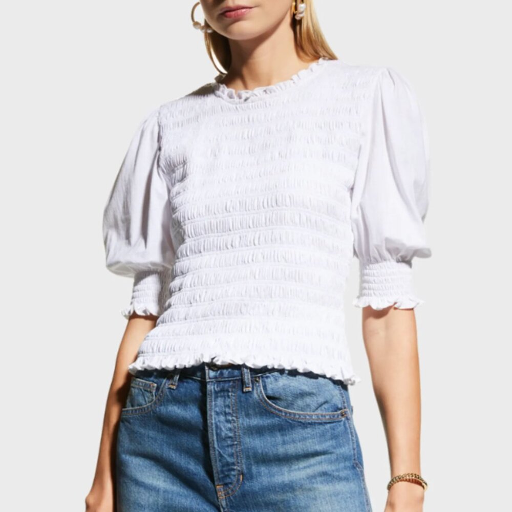 [LIKE NEW] Veronica Beard Langston Smocked Top